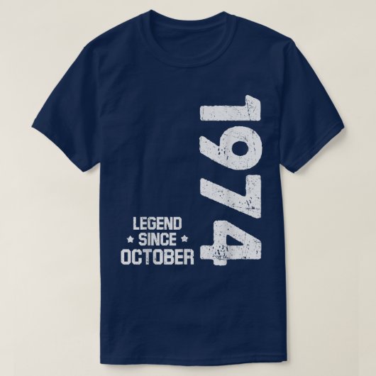 1974年10月48日以来48歳のギフト伝説 Tシャツ (デザイン正面)