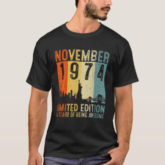 1974年11月48誕生日ギフト48年Bein Tシャツ