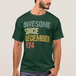 1974年12月からGroovy Awesomeなヴィンテージギフト re Tシャツ