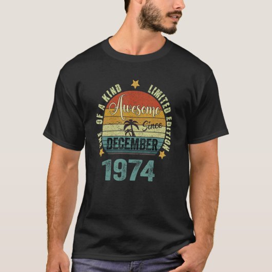 1974年12素晴らし月48誕生以来48歳 Tシャツ (正面)