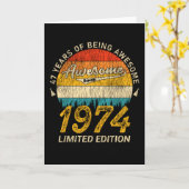 1974年2月47素晴らし日誕生日 カード (黄色い花)