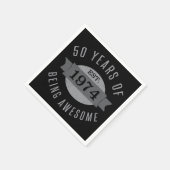1974年50誕生日素晴らし スタンダードカクテルナプキン (角)