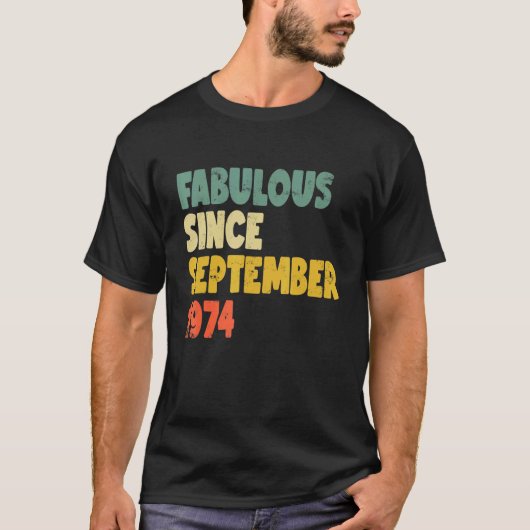 1974年9月以来の素晴らしい男の子の男の女性B Tシャツ (正面)