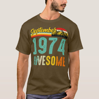 1974年9月誕生日ギフトシャツヴィンテージ9月 Tシャツ