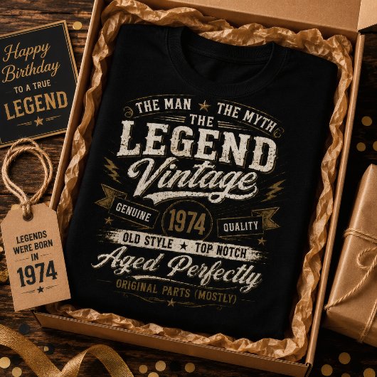 1974年 レジェンド ビンテージ お誕生日おめでとう 52歳 Tシャツ