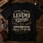 1974年 レジェンド ビンテージ お誕生日おめでとう 52歳 Tシャツ