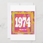 1974年 - 1974年に製作された 招待状 (正面)