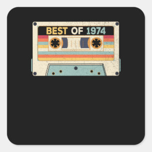 1974最高の誕生日カセットテープ スクエアシール