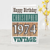 1974生まれ年のグリーティングカード カード (黄色い花)