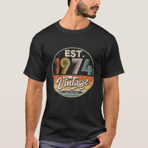 1974生まれ年のヴィンテージの誕生日年のパーティー結婚 Tシャツ