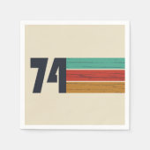 1974生まれ年のヴィンテージ誕生会 スタンダードカクテルナプキン (正面)