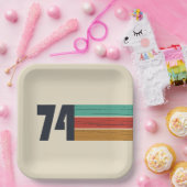 1974生まれ年のヴィンテージ誕生会 ペーパープレート (パーティー)