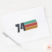 1974生まれ年のヴィンテージ誕生会 ラウンドシール (封筒)