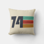 1974生まれ年のヴィンテージ誕生日ギフト クッション (正面)