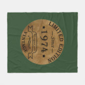 1974生まれ年のヴィンテージ誕生日ギフト フリースブランケット (正面(横))