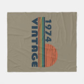 1974生まれ年のヴィンテージ誕生日ギフト フリースブランケット (正面(横))