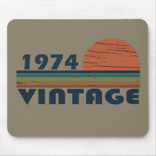 1974生まれ年のヴィンテージ誕生日ギフト マウスパッド