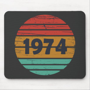 1974生まれ年のヴィンテージ誕生日ギフト マウスパッド