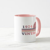 1974生まれ年のヴィンテージ誕生日ギフト マグカップ (正面右)