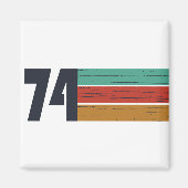 1974生まれ年のヴィンテージ誕生日ギフト マグネット (正面)