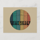 1974生まれ年のヴィンテージ シーズンポストカード (正面)