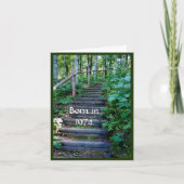 1974生まれ年の誕生日おもしろい事実 カード (正面)