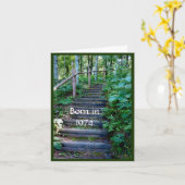 1974生まれ年の誕生日おもしろい事実 カード (黄色い花)