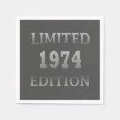 1974生まれ年の誕生日 スタンダードカクテルナプキン (正面)