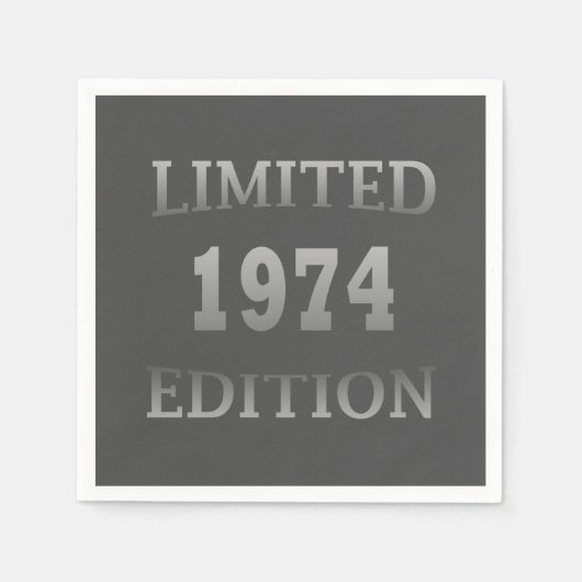 1974生まれ年の誕生日 スタンダードカクテルナプキン (正面)