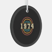 1974生まれ年10月元レトロ ガラスオーナメント (正面右)