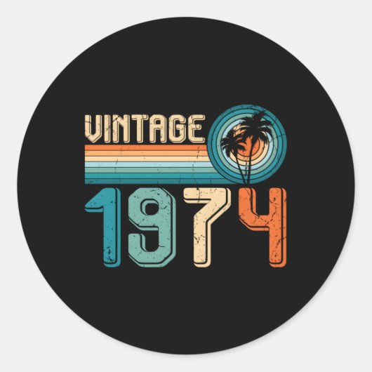 1974生まれ年50日 ラウンドシール (正面)