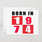 1974生まれ年 ポストカード (正面/裏面)