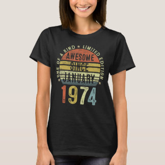 1974素晴らし年1月以来49歳49誕生 Tシャツ