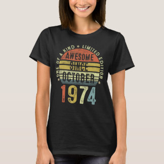 1974素晴らし年10月以来48歳48誕生 Tシャツ