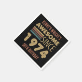 1974素晴らし年50誕生日以来 スタンダードカクテルナプキン (角)