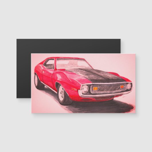 1974赤ジャベリン磁石 (正面/裏面)