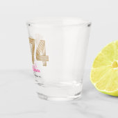 1974金ゴールドとピンク50誕生日ショットグラス ショットグラス (右)