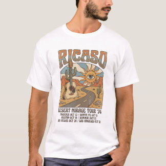 1974 リカーソ デザートミラージュツアー ヴィンテージ ワールドツアーTシャツ Tシャツ