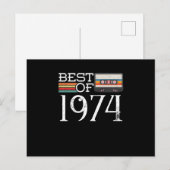 1974 ヴィンテージ 46歳 誕生日記念ギフト ポストカード (正面/裏面)