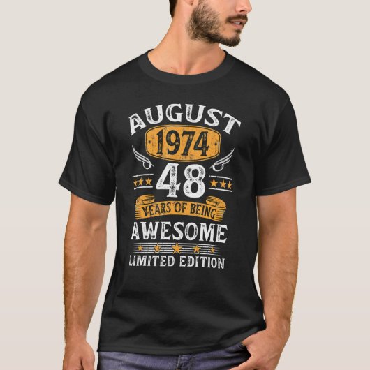 1974 威厳がある年48誕生日48歳 Tシャツ (正面)