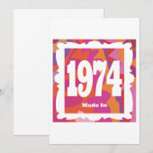1974 - 1974年に製作された 招待状 (正面/裏面)