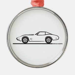 1974 1975 1976 1978シボレーコルベット懸命上T メタルオーナメント