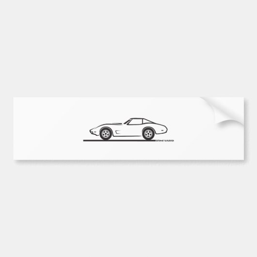 1974 - 1977コルベット バンパーステッカー (正面)