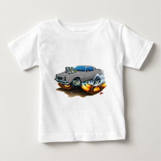 1974-78年のCamaroの灰色車 ベビーTシャツ (正面)