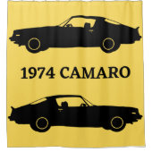 1974 Camaroマッスルカーシャワーカーテン シャワーカーテン (正面)