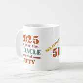 1975おもしろい年ヴィンテージ奇跡が起こった50誕生日 コーヒーマグカップ (正面左)