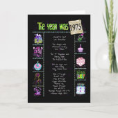 1975の誕生日のおもしろい事実 カード (正面)