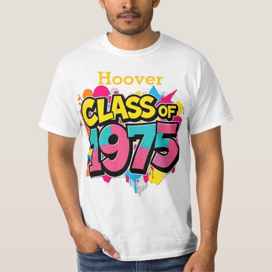 1975カスタマイズ年クラス Tシャツ (正面)