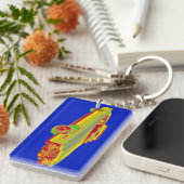 1975キャデラックエルドラド転換ポップ・アートの芸術 キーホルダー (正面右)