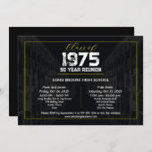 1975クラス懇親会エレガントブラック – 50年懇親会 招待状 (正面/裏面)